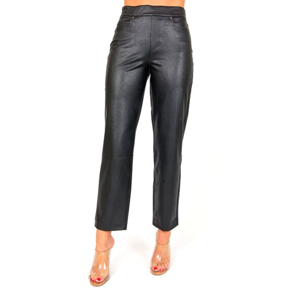 EC Spanx Slim Straight skinny Faux Leather Pant size M - Picture 1 of 7